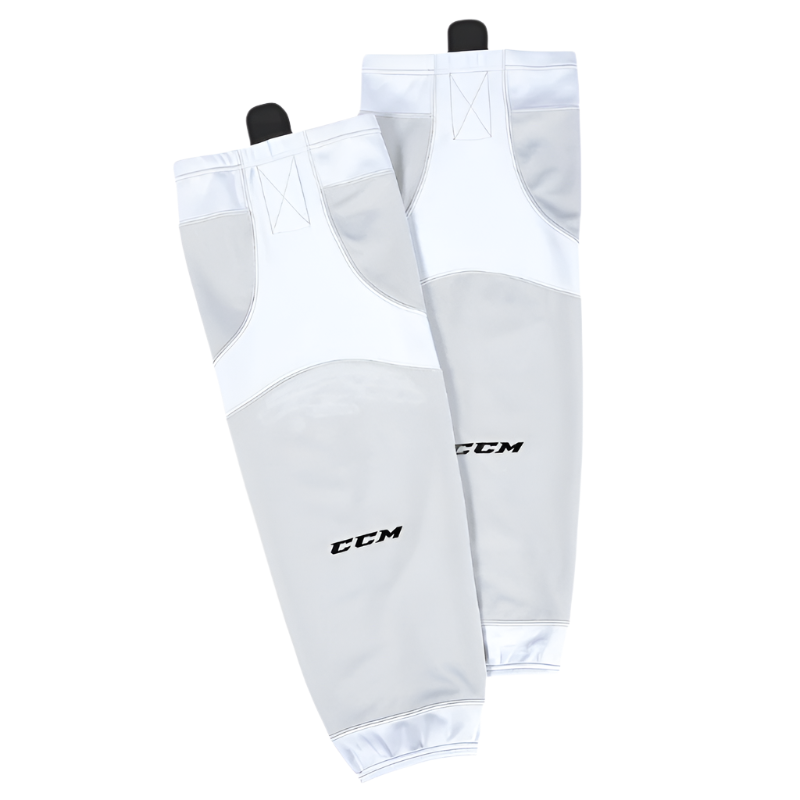 CCM Quicklite SX6000 24" Hockey Practice Socks Junior showing 2 white socks