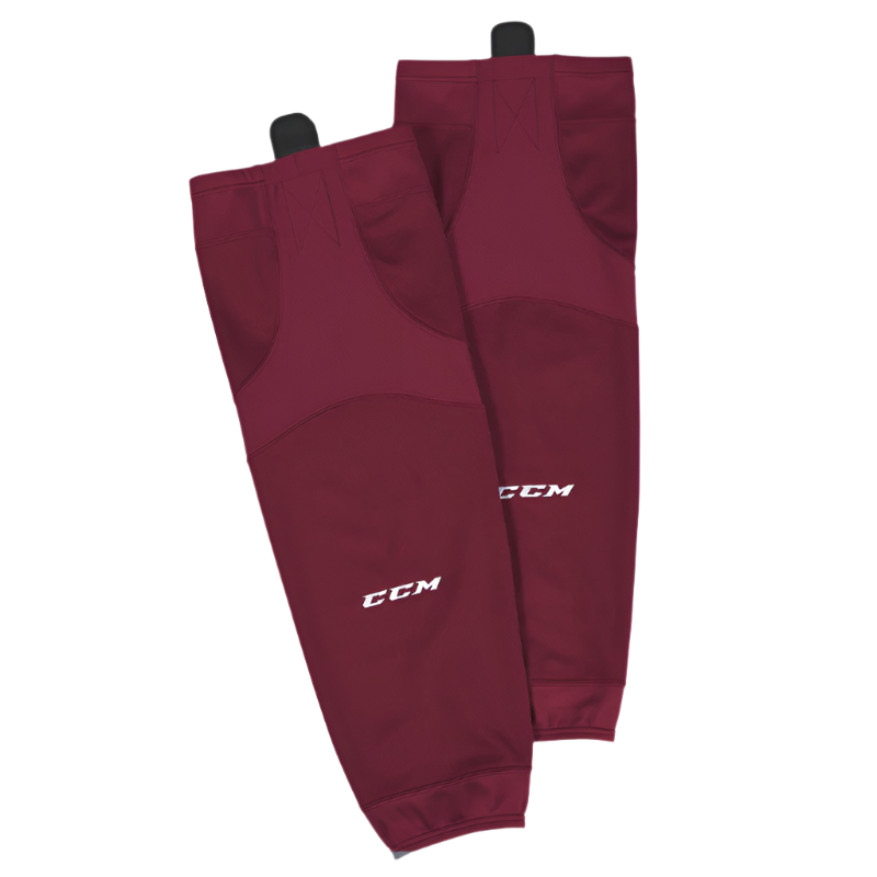 CCM Quicklite SX6000 24" Hockey Practice Socks Junior showing 2 maroon socks
