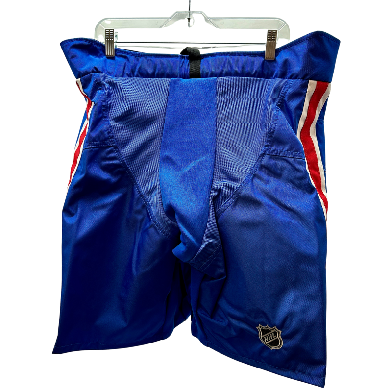 Warrior NHL Pro Return Montreal Canadiens Pant Shells back hanging from clothes hanger