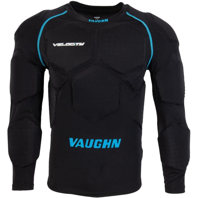 Vaughn Velocity V10 Padded Goalie Compression Shirt black front