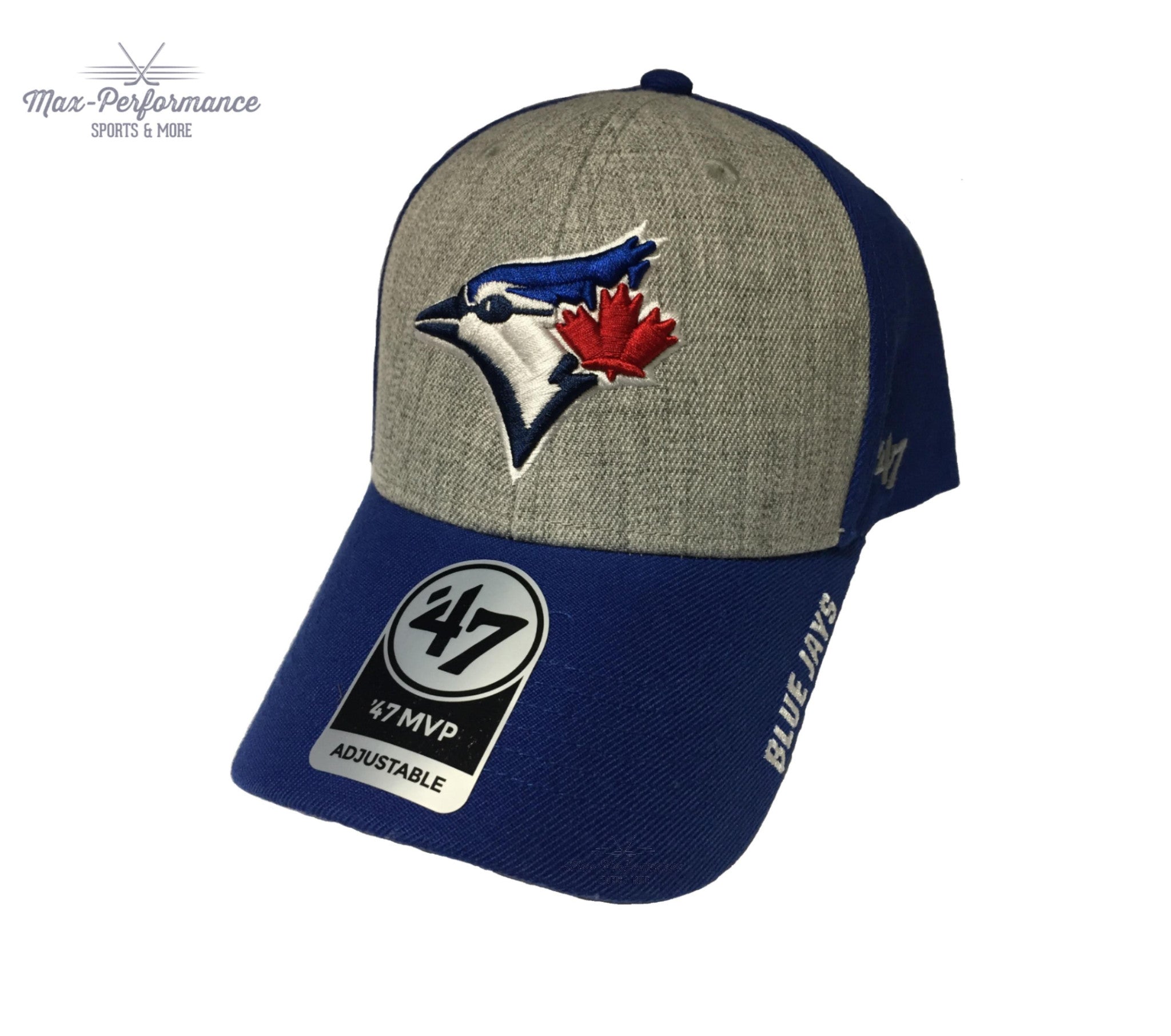  '47 Men's Toronto Blue Jays Black/Charcoal MVP Adjustable Hat -  One Size : Sports & Outdoors