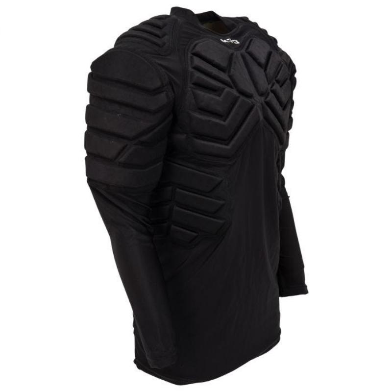 CCM Goalie Padded Hockey Shirt Senior Black front side pointing right