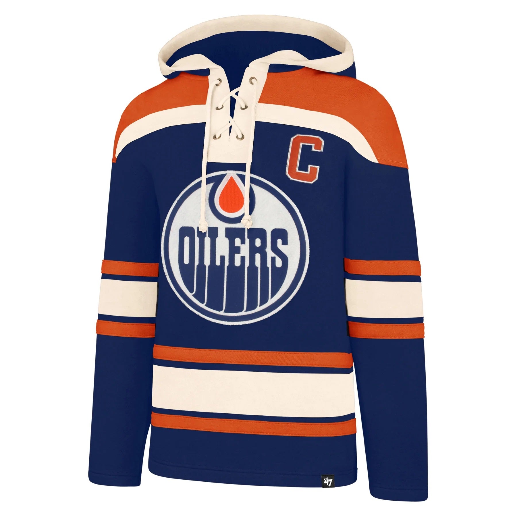 Edmonton Oilers Gear Logo Vintage NHL Crewneck Sweatshirt Ash / 2XL