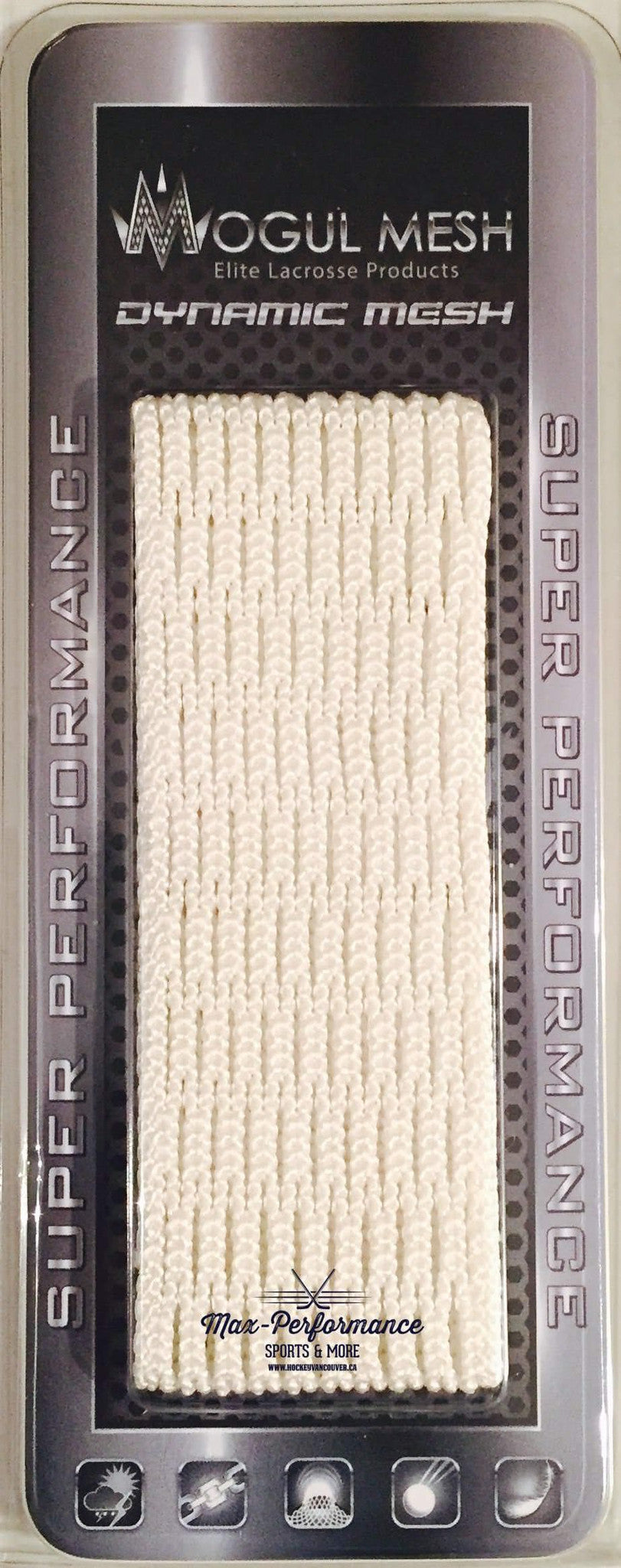 Mogul Mesh Dynamic Super Performance Mesh white in clear plastic packaging