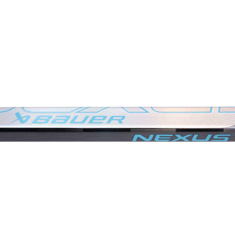 Bauer Nexus Tracer Grip Hockey Stick Junior close-up of horizontal shaft showing logos