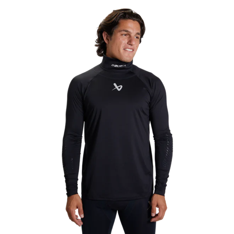 Bauer Activewear Bauer Ls Cut-Resistant Neck Protect Hockey Base Layer Senior 2022