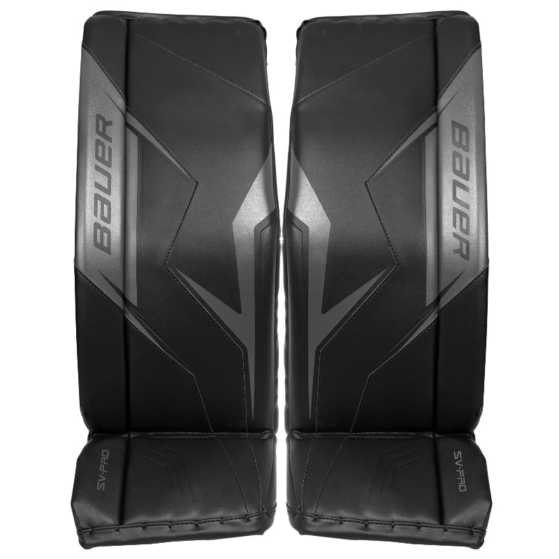 Bauer Goalie Leg Pads Bauer SV-PRO (2025) Senior Black front of both