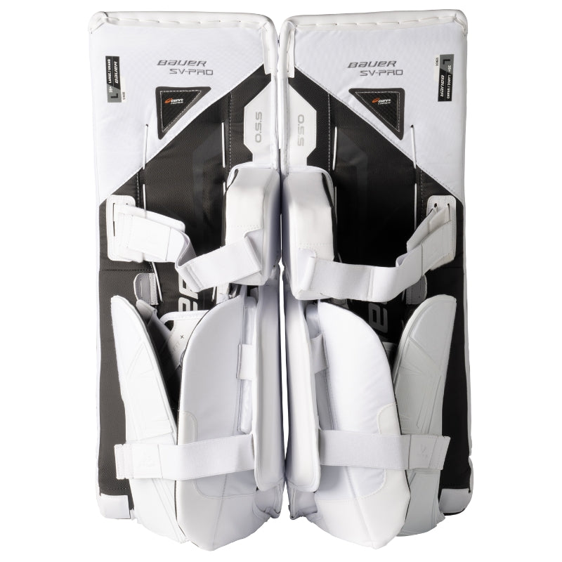 Bauer Goalie Leg Pads Bauer SV-PRO (2025) Senior White back of both