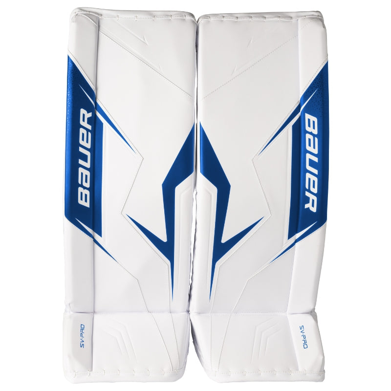 Bauer Goalie Leg Pads Bauer SV-PRO MTO (2025) Intermediate White/Blue front of both