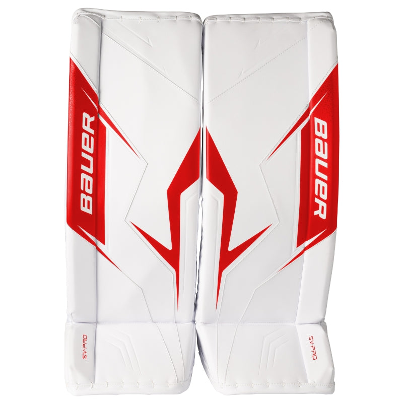 Bauer Goalie Leg Pads Bauer SV-PRO MTO (2025) Intermediate White/Red front of both