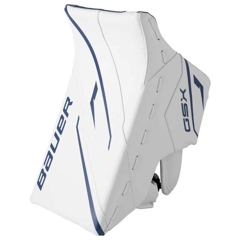 Bauer Goalie Protective Gear Bauer GSX Hockey Goalie Blocker Junior 2026 White Blue