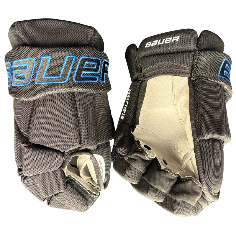 Bauer Hockey Gloves Bauer Vapor Elite Custom Hockey Gloves Black-Blue Senior Size 13 14 15 inch