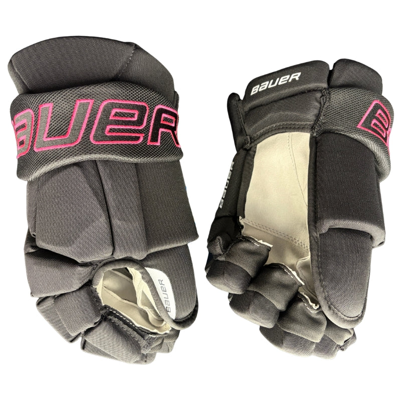 Bauer Hockey Gloves Bauer Vapor Elite Custom Hockey Gloves Black-Pink Senior Size 13 14 15 inch