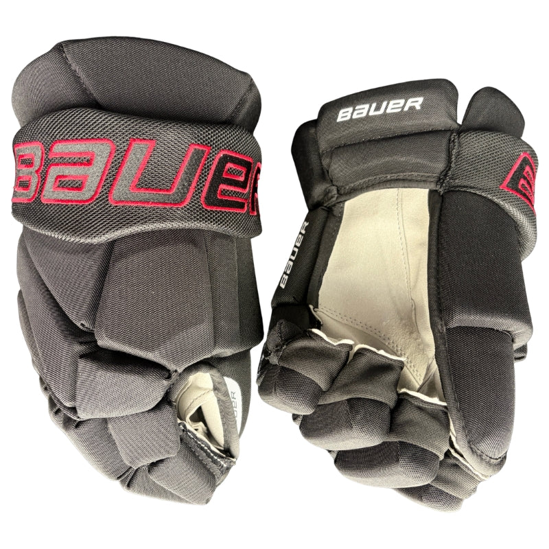 Bauer Hockey Gloves Bauer Vapor Elite Custom Hockey Gloves Black-Red Senior Size 13 14 15 inch