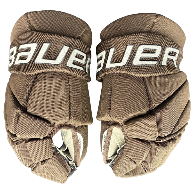 Bauer Hockey Gloves Bauer Vapor Elite Custom Hockey Gloves Brown-White Senior