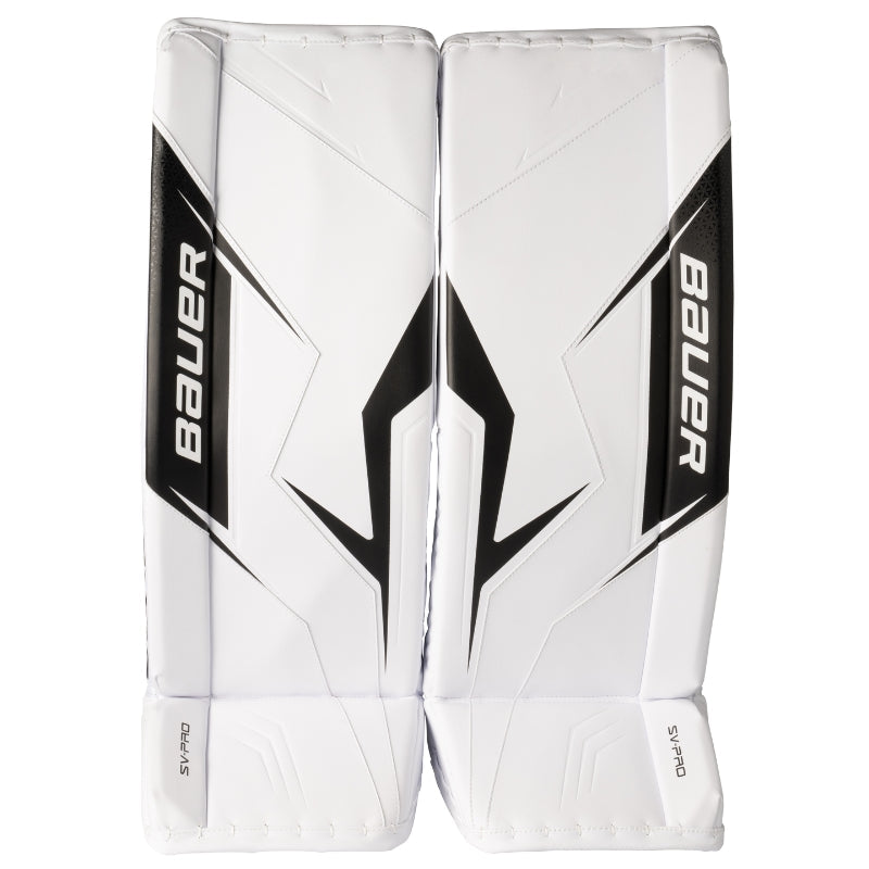 Bauer Hockey Goalie Protective Bauer SV-PRO MTO Goalie Leg Pads Senior 1064973 White Black