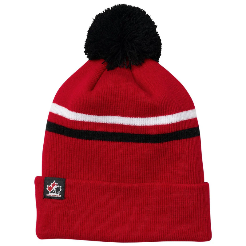 Bauer Hockey Hats Bauer x Hockey Canada Striped Pom Hat Red 1066570