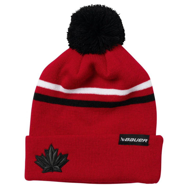 Bauer Hockey Hats Bauer x Hockey Canada Striped Pom Hat Red