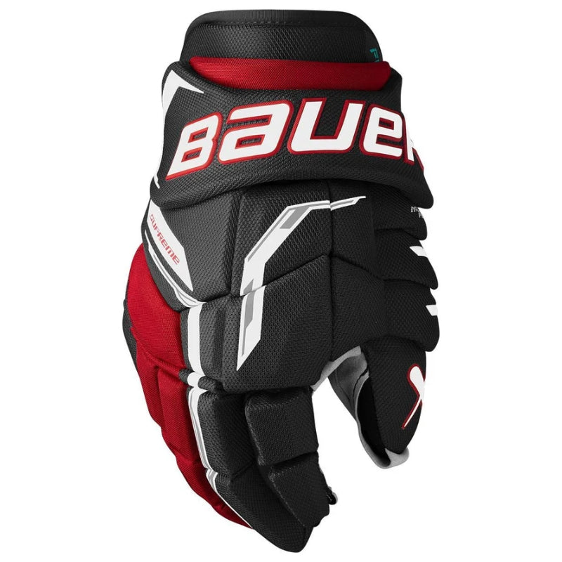 Bauer Hockey Protective Gear Bauer Supreme Fuse Hockey Gloves Junior 2026 Black Red