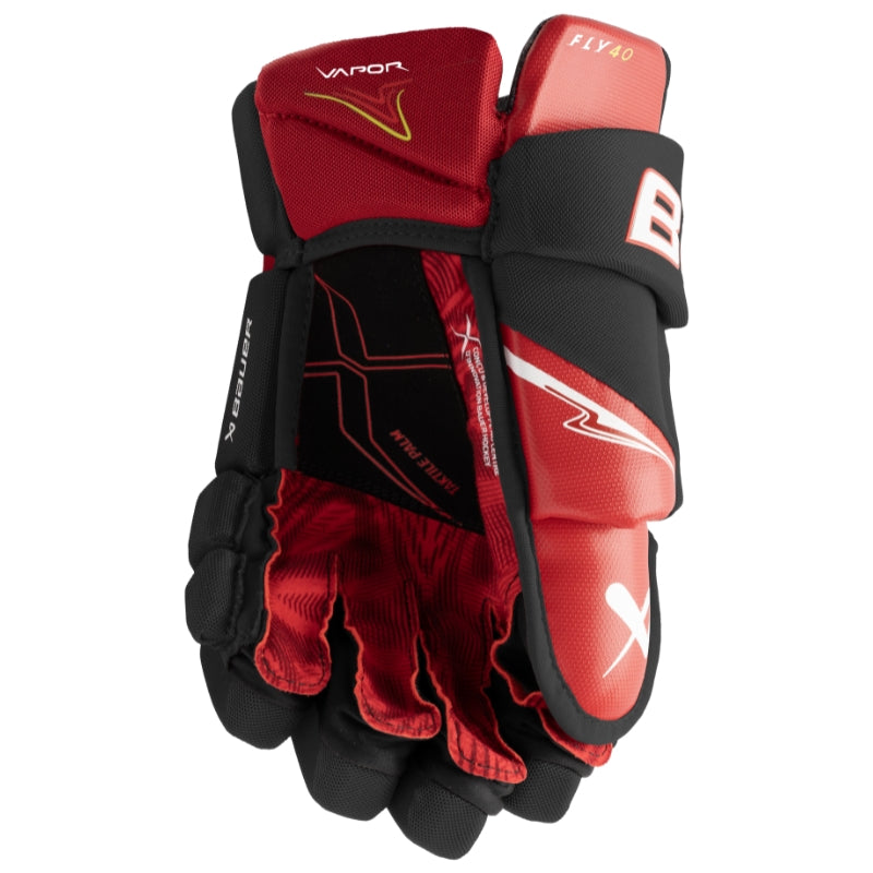 Bauer Hockey Protective Gear Bauer Vapor Fly40 Hockey Gloves Intermediate 2025 Black Red S25