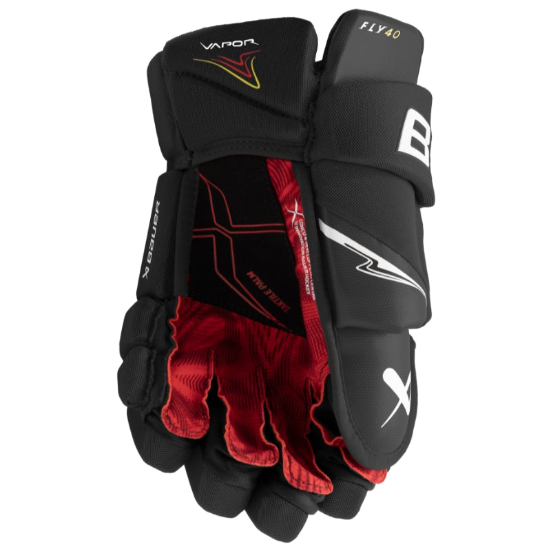 Bauer Hockey Protective Gear Bauer Vapor Fly40 Hockey Gloves Intermediate 2025 Black White S25