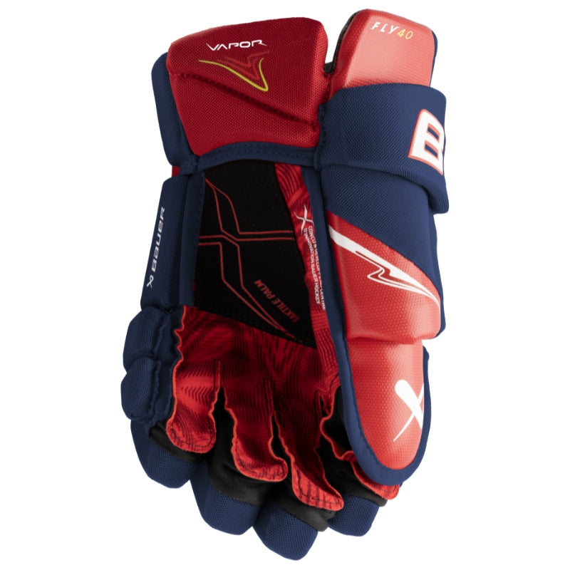 Bauer Hockey Protective Gear Bauer Vapor Fly40 Hockey Gloves Intermediate 2025 Navy Red White S25