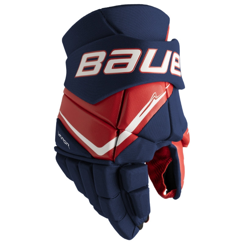 Bauer Hockey Protective Gear Bauer Vapor Fly40 Hockey Gloves Intermediate 2025 Navy Red White