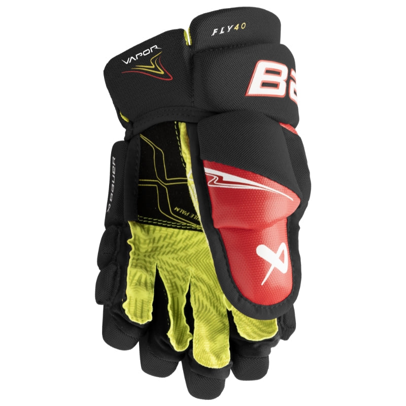 Bauer Hockey Protective Gear Bauer Vapor Fly40 Hockey Gloves Junior 2025 Black Red S25