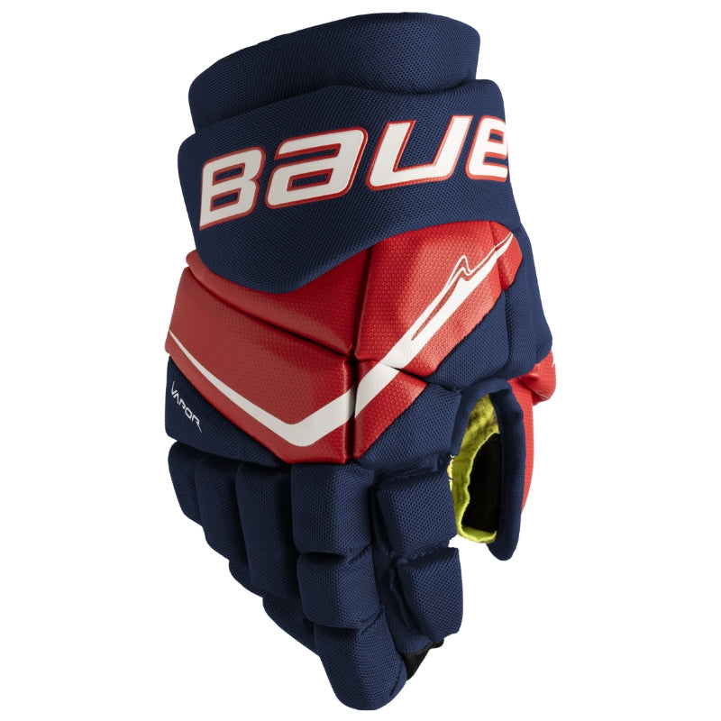 Bauer Hockey Protective Gear Bauer Vapor Fly40 Hockey Gloves Junior 2025 Navy Red White