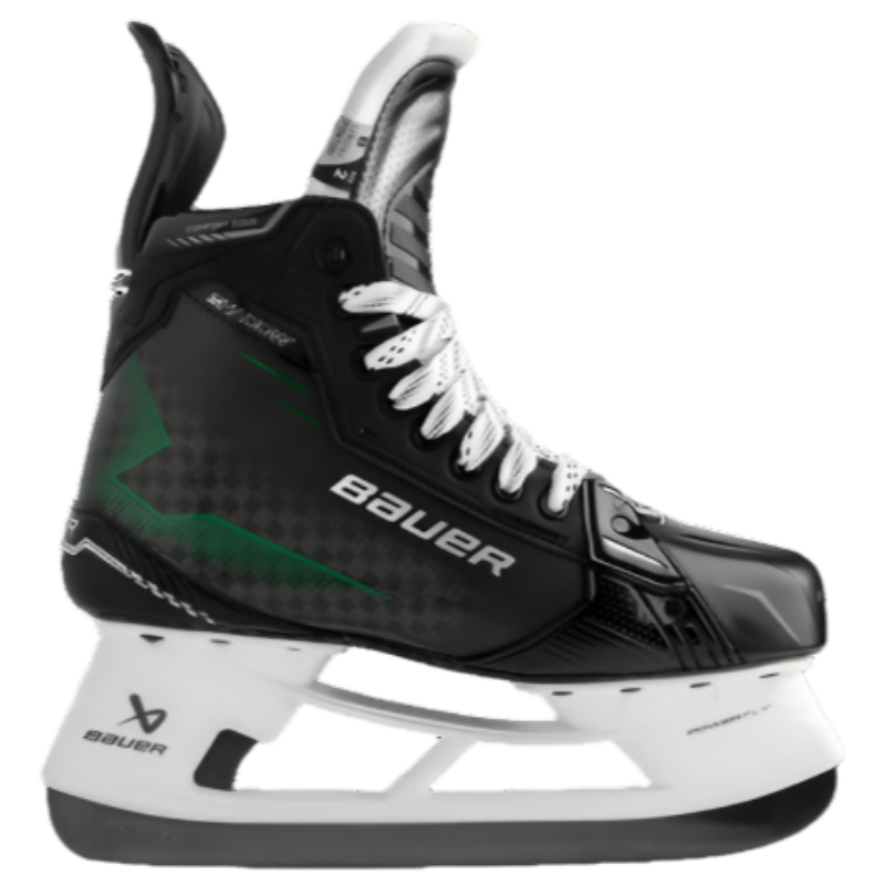 Bauer Hockey Skates Bauer Stock Custom Supreme Shadow Intermediate Black Green side facing right
