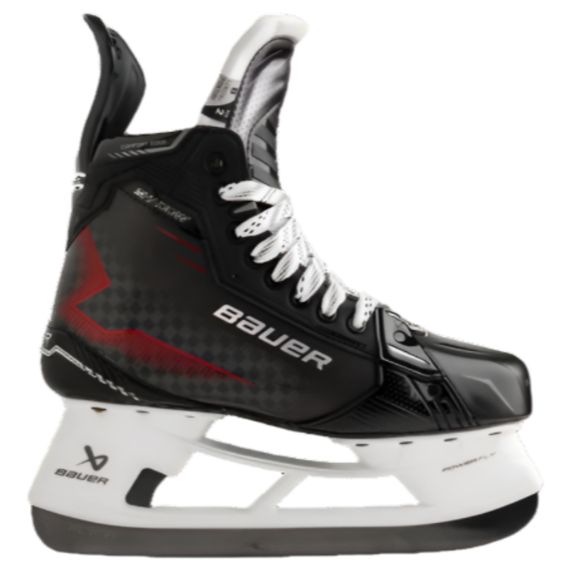 Bauer Hockey Skates Bauer Stock Custom Supreme Shadow Intermediate Black Red side facing right