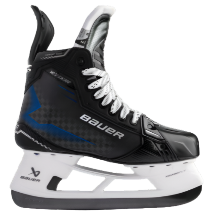 Bauer Hockey Skates Bauer Stock Custom Supreme Shadow Senior Black Blue side facing right