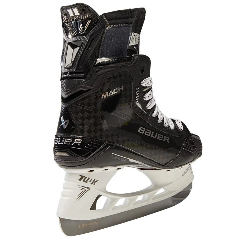 Bauer Hockey Skates Bauer Supreme Mach Senior Black back side facing right
