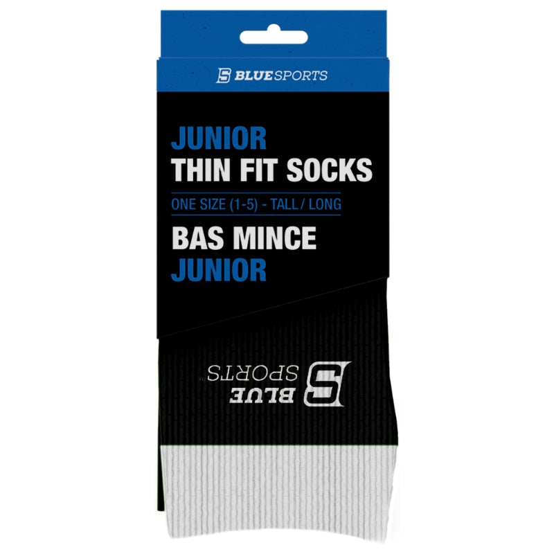 Blue Sports Hockey Socks Blue Sports Pro-Skin Thin Fit Socks Junior Black