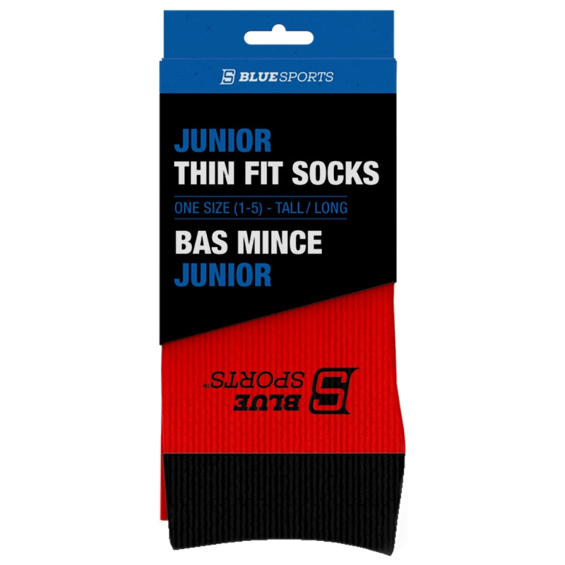 Blue Sports Hockey Socks Blue Sports Pro-Skin Thin Fit Socks Junior Red