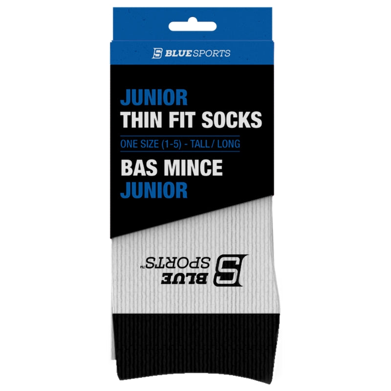Blue Sports Hockey Socks Blue Sports Pro-Skin Thin Fit Socks Junior White