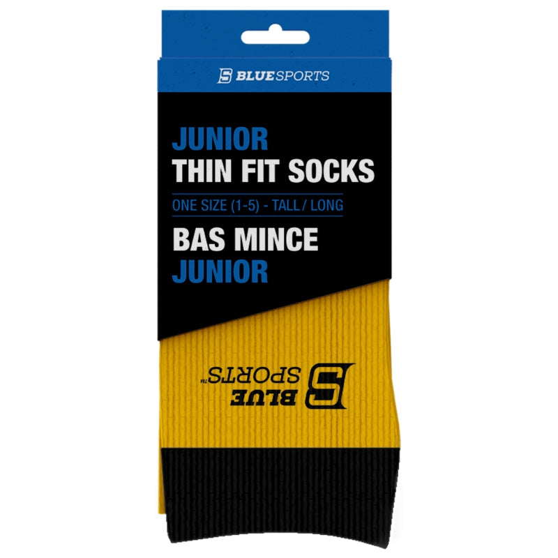Blue Sports Hockey Socks Blue Sports Pro-Skin Thin Fit Socks Junior Yellow