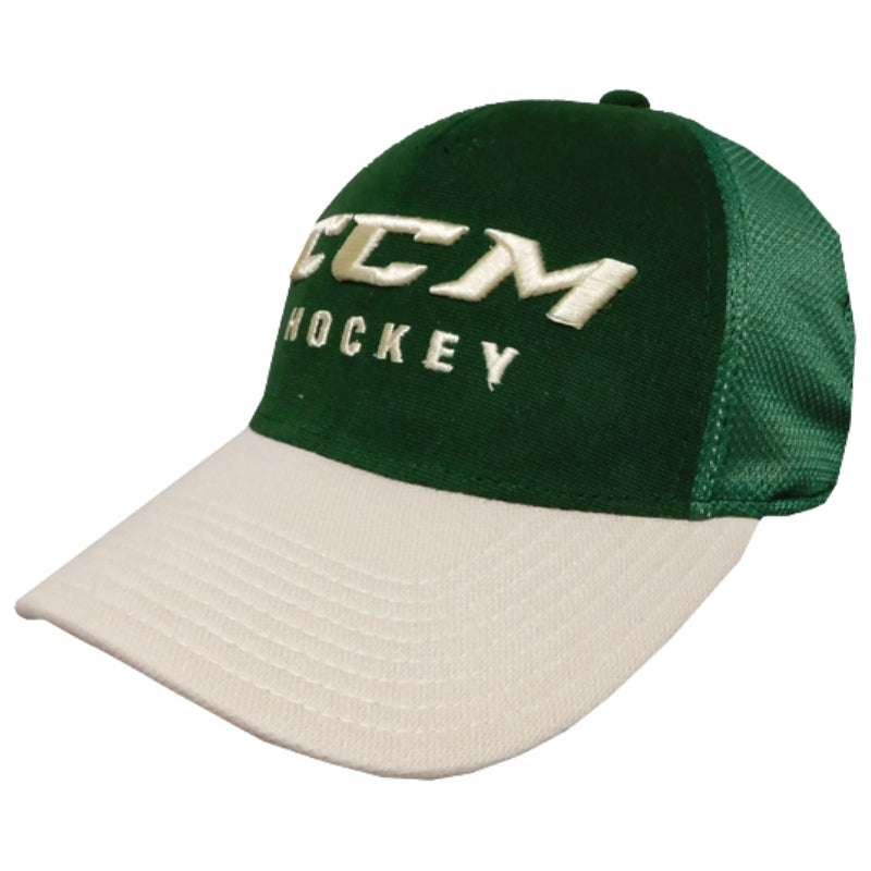CCM Clothing Accessories CCM True To Hockey Trucker Cap C7846 Green Beige