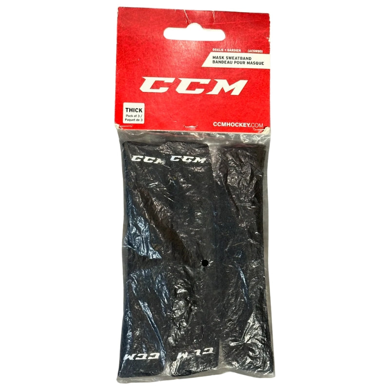 CCM Hockey Accessories CCM Thick Goalie Sweatband Senior 3 Pack