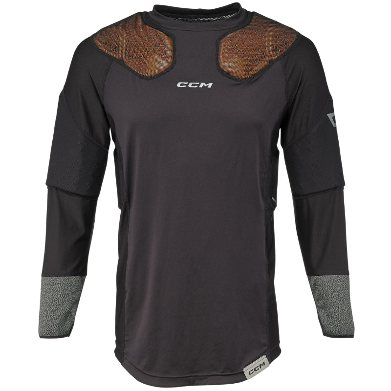 CCM Hockey Goalie Long Sleeve Base Layers CCM Tacks Pro (2026) Senior BLTGTKPRO-SR Black wicking breathable stretch close-fitting practices games S M L XL XXL