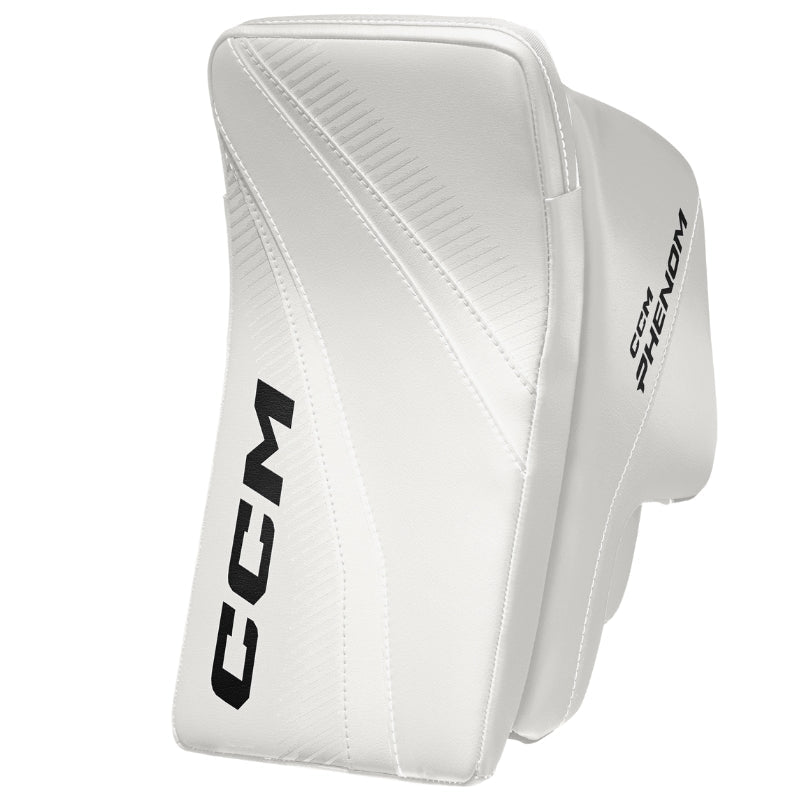 CCM Hockey Goalie Gear CCM Phenom Goalie Blocker Junior GBPHNM-JR White
