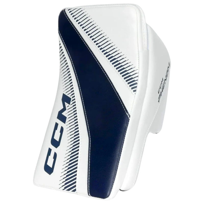 CCM Hockey Goalie Gear CCM Phenom Hockey Goalie Blocker Junior 2025 White Navy