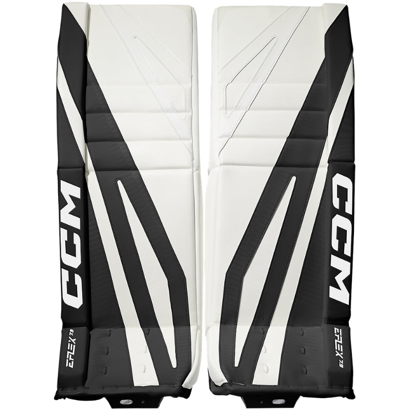 CCM Hockey Goalie Leg Pads CCM EFLEX 7.9 (2025) GPE7.9CC White/Black