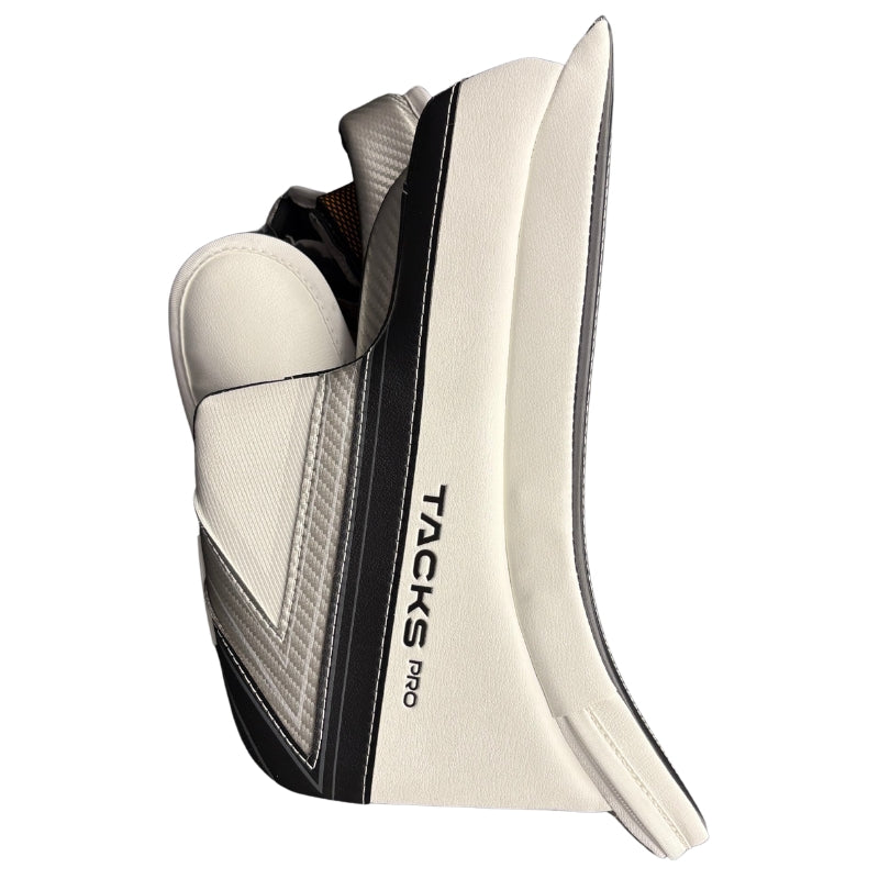 CCM Hockey Goalie Protective Gear CCM Tacks Pro Custom Hockey Goalie Blocker White Black Silver S26