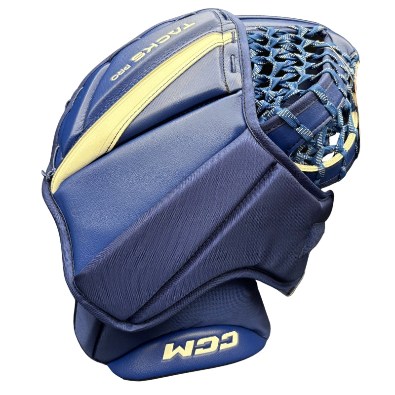 CCM Hockey Goalie Protective Gear CCM Tacks Pro Custom Hockey Goalie Catcher Blue White S26