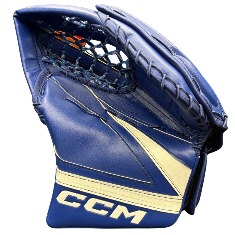 CCM Hockey Goalie Protective Gear CCM Tacks Pro Custom Hockey Goalie Catcher Blue White