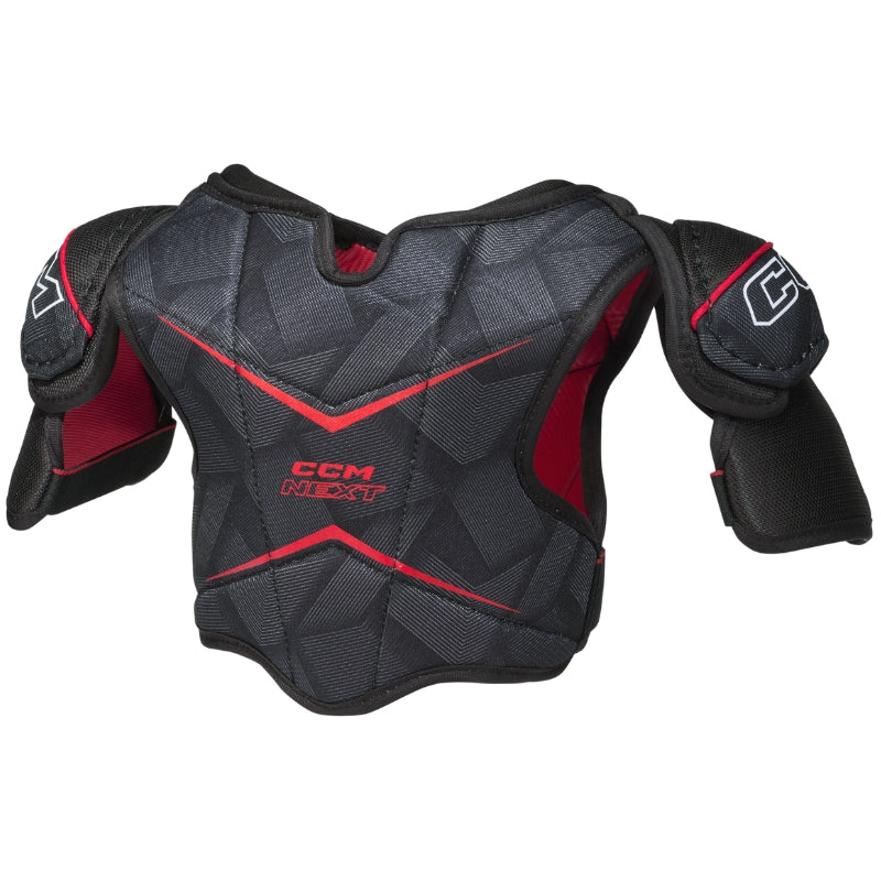 CCM Hockey Protective CCM NEXT26 Shoulder Pads Youth SPNEXT26-JR Black Red (back)