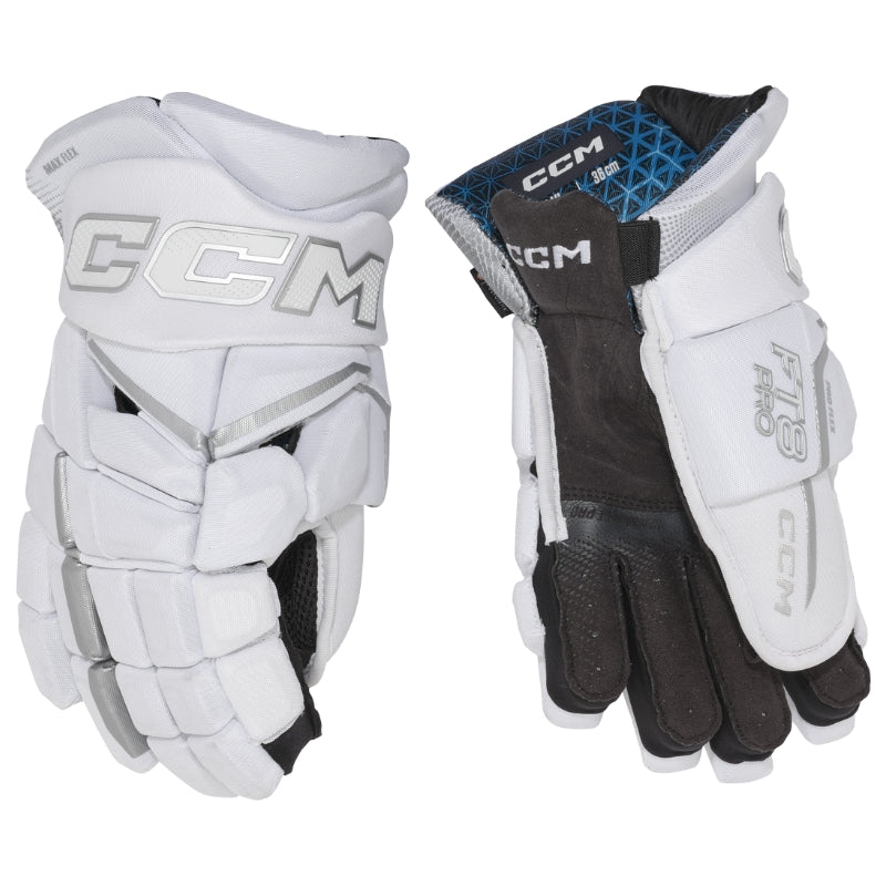 CCM Hockey Protective Gear CCM JetSpeed FT8 PRO White Hockey Gloves Senior 2025