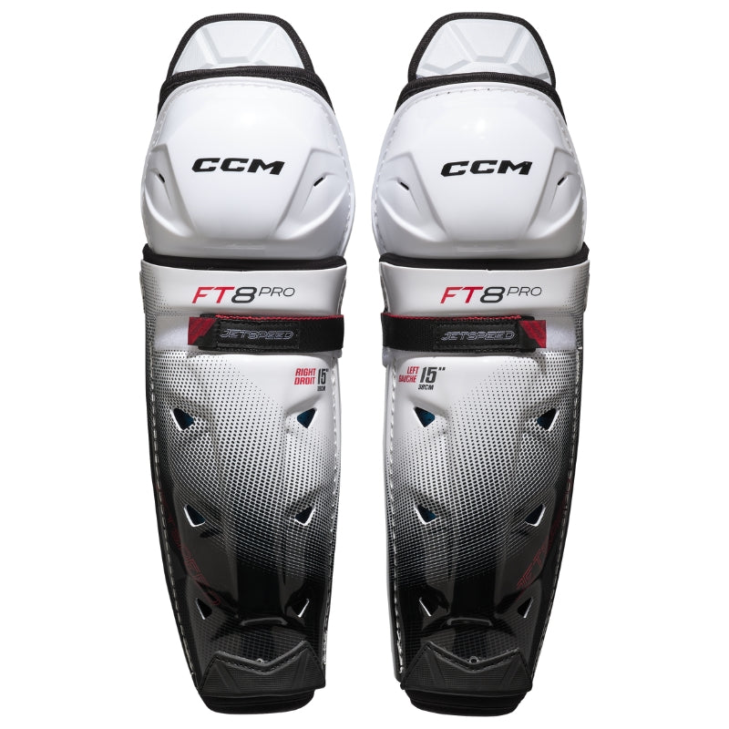 CCM Hockey Protective Gear CCM Jetspeed FT8 Pro Hockey Shin Guards Senior 2025