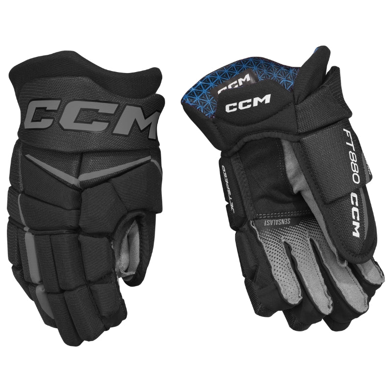 CCM Hockey Protective Gear CCM Jetspeed FT880 Hockey Gloves Junior 2025 HGFT880-JR Black